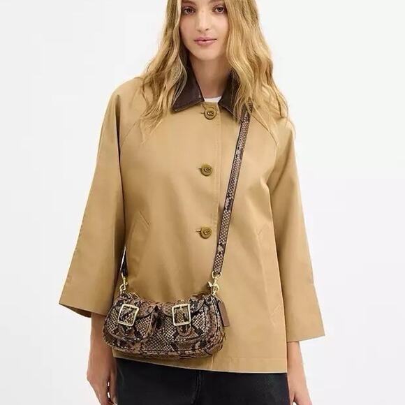 NWT Coach Ashton Bag Snake Print Leather CCE38 Mushroom Multi - Picture 11 of 14